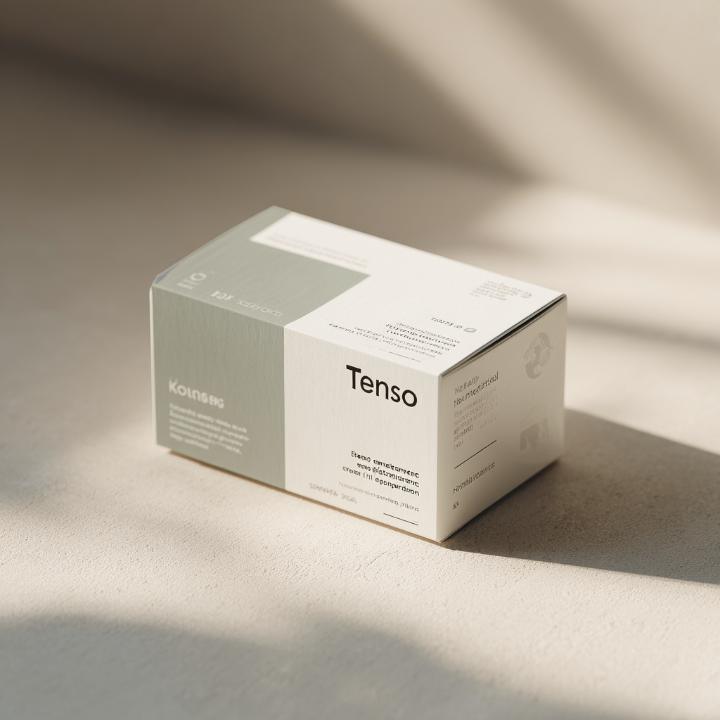 product package on neutral background